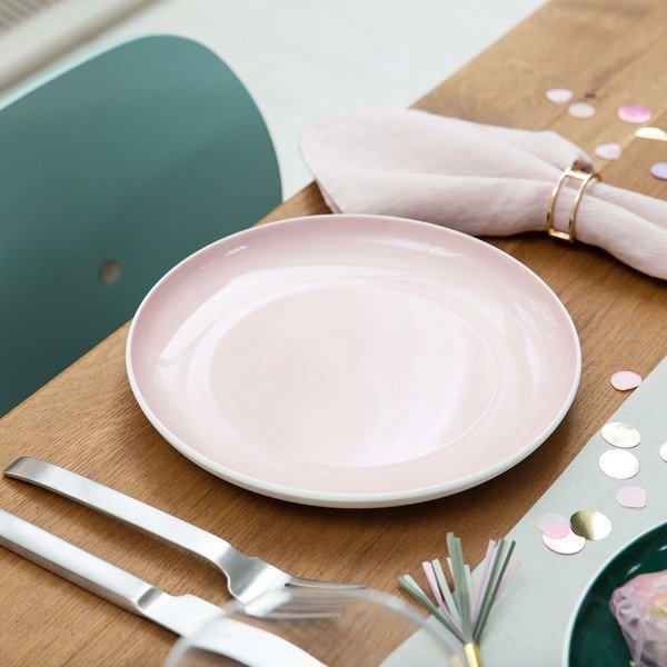 Piatto in porcellana bianca e rosa Villeroy & Boch Uni, ⌀ 24 cm it's my match - Villeroy&Boch-image-1