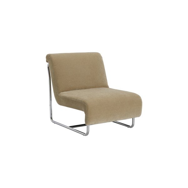 Poltrona beige con rivestimento in ciniglia Kallina – Ellos Home