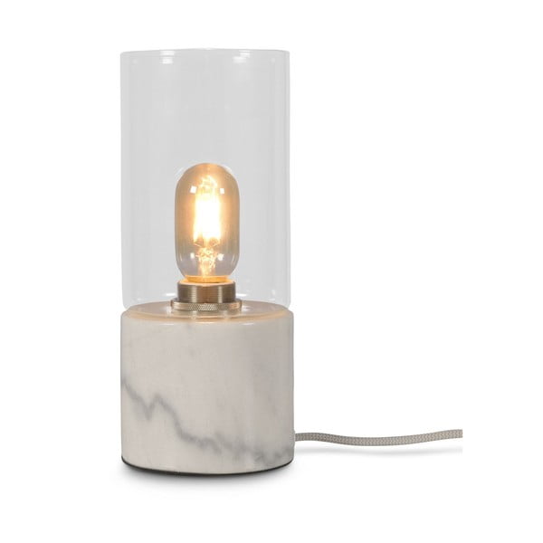 Lampada da tavolo in marmo bianco Atene, altezza 25 cm - Citylights-image-4