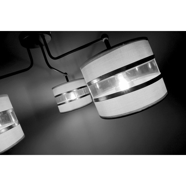 Lampada da soffitto bianca con paralume in tessuto ø 20 cm Andy - Candellux Lighting-image-3