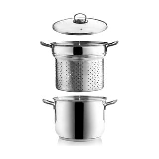 Pentola per pasta in acciaio inox con coperchio Anett, 6 l - Orion