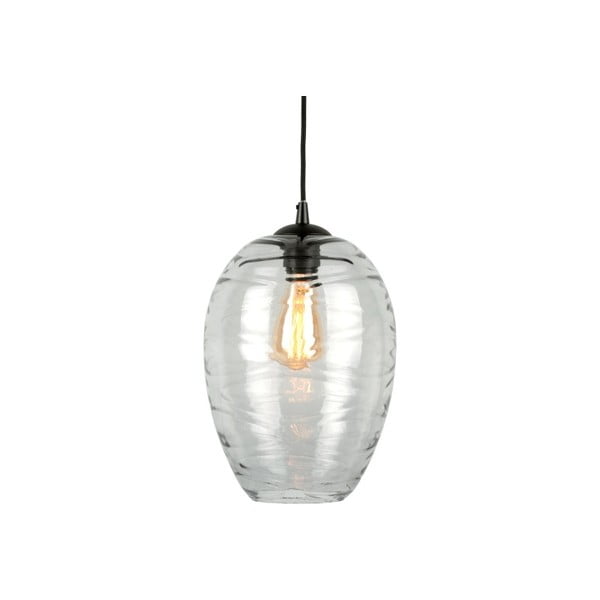 Lampada a sospensione in vetro grigio, altezza 25 cm Cone - Leitmotiv