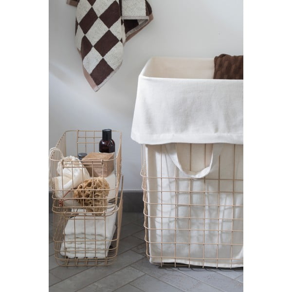 Cesto portabiancheria in metallo beige 64 l Store-It - Mette Ditmer Denmark-image-1