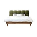 Letto matrimoniale imbottito verde rete inclusa 180x200 cm Kumo - Bobochic Paris