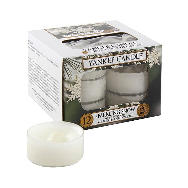 Set di 12 candele profumate Sparkling Snow, durata di combustione 4 ore Sparkling Snow - Yankee Candle