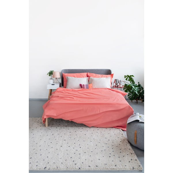 Lenzuola in cotone rosa corallo per letto matrimoniale, 200 x 220 cm - Bonami Selection-image-3