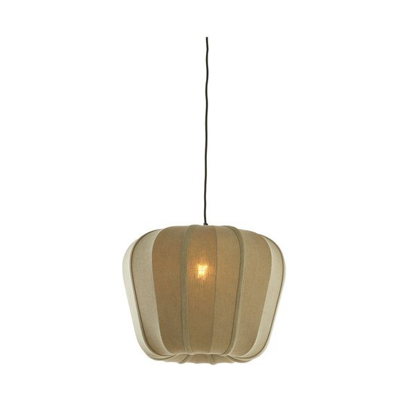 Lampadario verde con paralume in tessuto Zubedo – Light & Living-image-3