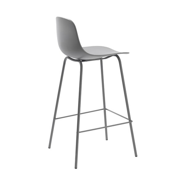 Sgabello da bar grigio in plastica (altezza della seduta 67,5 cm) Whitby – Unique Furniture-image-4