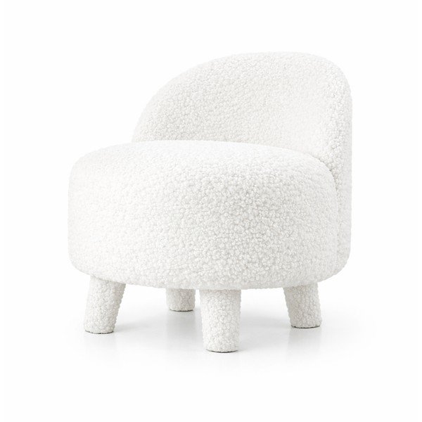 Poltrona per bambini bianca in tessuto bouclé Moouv - Artie