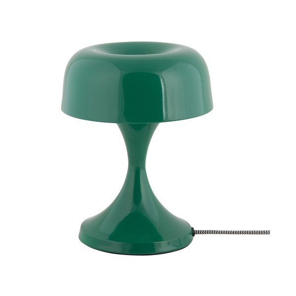 Lampada da tavolo verde in metallo (altezza totale 20 cm) Moda Retro – Leitmotiv
