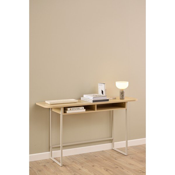 Tavolo consolle di colore naturale con effetto rovere 40x140 cm Darlington – Actona-image-1