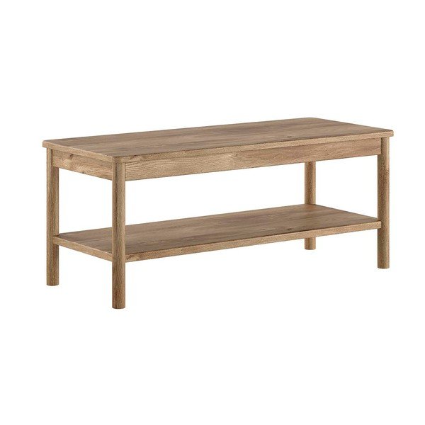 Panchina di colore naturale in legno massiccio/in MDF Olive – Vipack