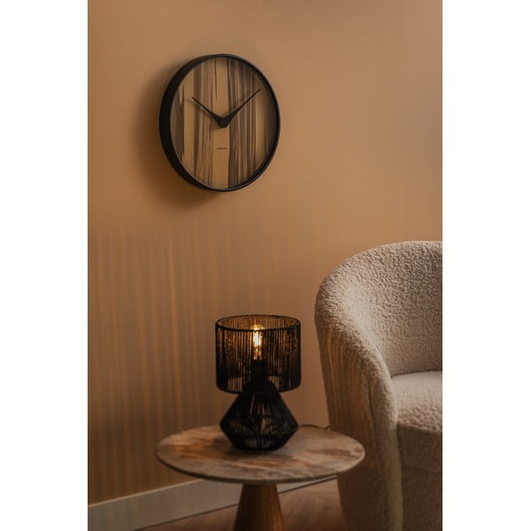 Lampada da tavolo nera con paralume in carta (altezza 30 cm) Forma - Leitmotiv-image-1