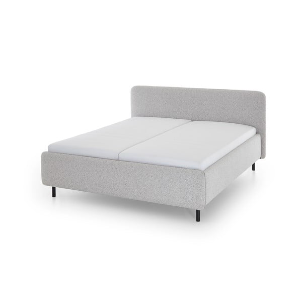 Letto matrimoniale imbottito grigio chiaro rete non inclusa 140x200 cm Primo – Meise Möbel