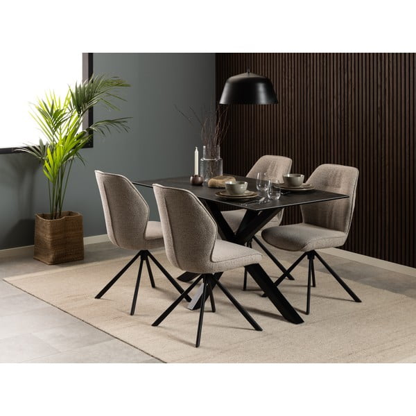 Sedie da pranzo color crema in set di 2 Aura - Actona-image-2