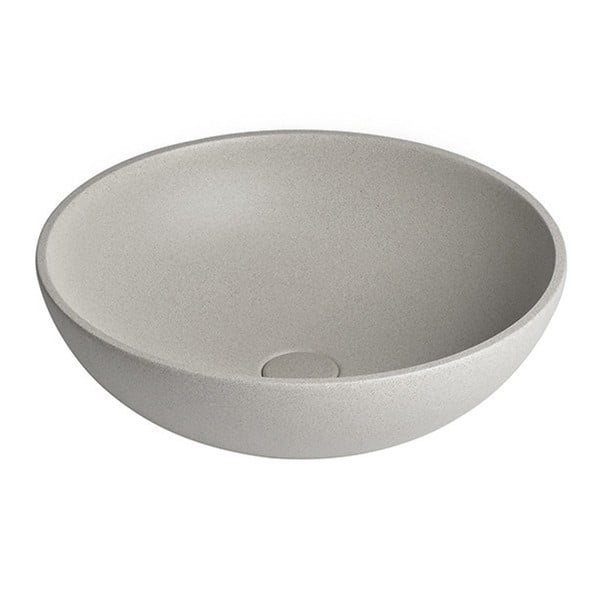 Lavabo rotondo in grigio chiaro in calcestruzzo ø 44 cm Turf – Sapho