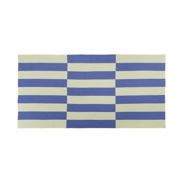 Telo mare giallo chiaro/blu in cotone 100x160 cm Su – noo.ma