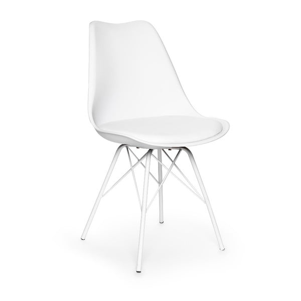 Set di 2 sedie bianche con base in metallo bianco Eco - Bonami Essentials