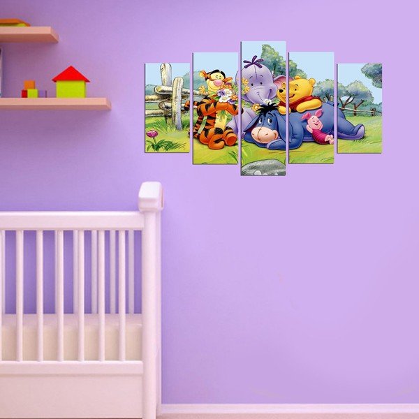 Quadro di Winnie the Pooh in 5 parti - Wallity-image-1