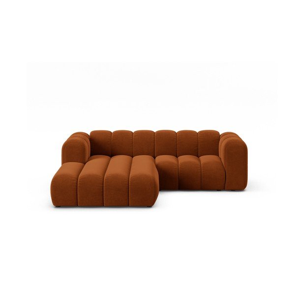 Divano angolare arancione ad angolo sinistro Lupine - Micadoni Home