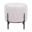 Pouf in pelliccia sintetica bianca Alford - House Nordic