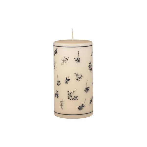 Candela beige-blu , durata di combustione 87 h Fleur - Unipar