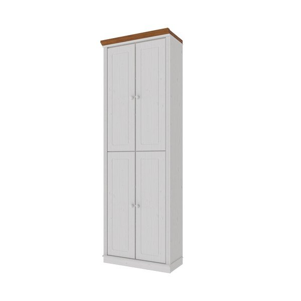 Armadietto bianco/color ambra in pino massiccio 74x223x37 cm Anita – Støraa-image-2