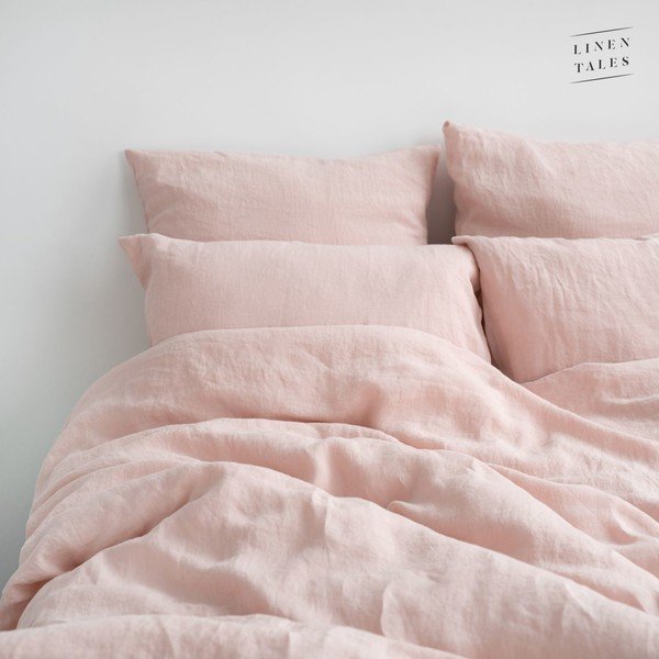 Biancheria da letto rosa 220x200 cm Misty Rose - Linen Tales-image-1