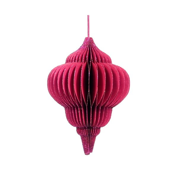 Ornamento natalizio in carta rosa, lunghezza 10 cm Honeycomb - Only Natural