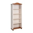 Libreria in legno di pino in colore bianco e naturale 70x181 cm Ella - Støraa