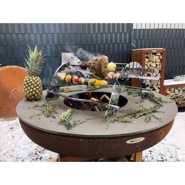 Griglia a legna da esterno marrone , ø 82 cm Carus M - Remundi-image-4