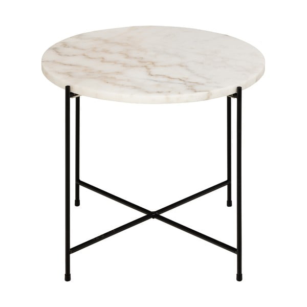 Tavolino rotondo con piano in marmo ø 52 cm Avila – Actona-image-4