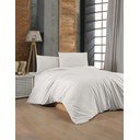 Biancheria da letto bianca in cotone renforcé per letto matrimoniale 200x200 cm – Mijolnir