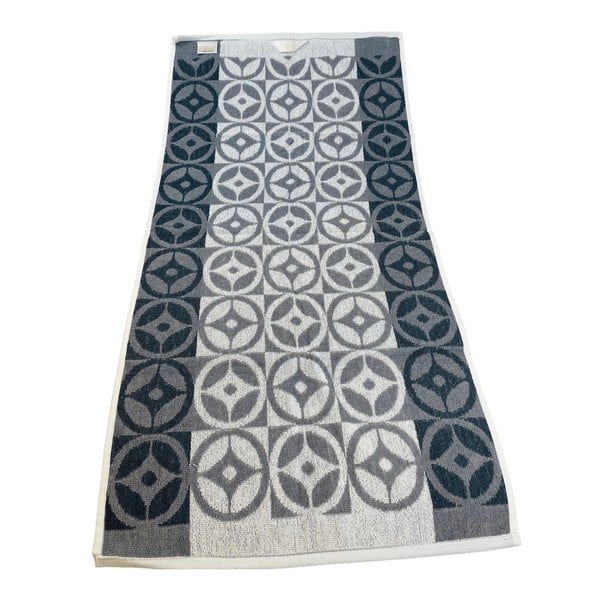 Asciugamano grigio in cotone 70x140 cm Compass - JAHU collections-image-2