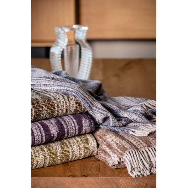 Plaid blu con contenuto di cotone , 140 x 180 cm Zanzibar - Euromant-image-2