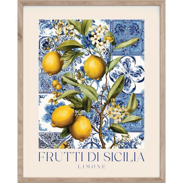 Dipinto stampato con cornice inclusa 40x50 cm Sicilia – Styler