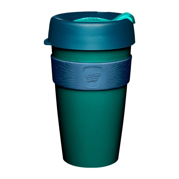 Tazza da viaggio verde e blu con coperchio , 454 ml Polaris - KeepCup