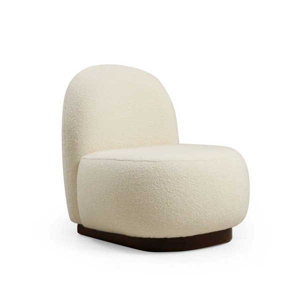 Poltrona bianca in tessuto bouclé Tina - Artie