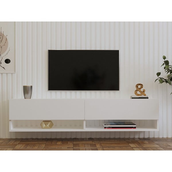 Mobile TV bianco 141x31x30 cm Arges - Kalune Design-image-4