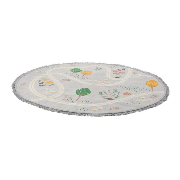 Tappeto per bambini fatto a mano, ⌀ 120 cm Little Garden - Nattiot-image-1