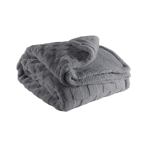 Coperta grigia in micropile 150x200 cm Rava – Tiseco Home Studio