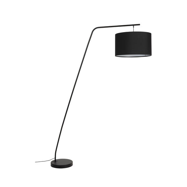 Lampada da terra nera con paralume in tessuto (altezza 220 cm) Martine - White Label