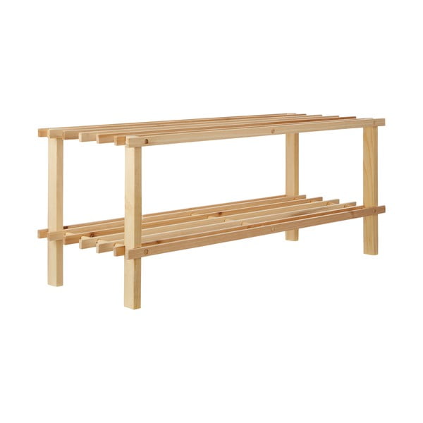 Scarpiera di colore naturale in abete massiccio – Premier Housewares-image-2