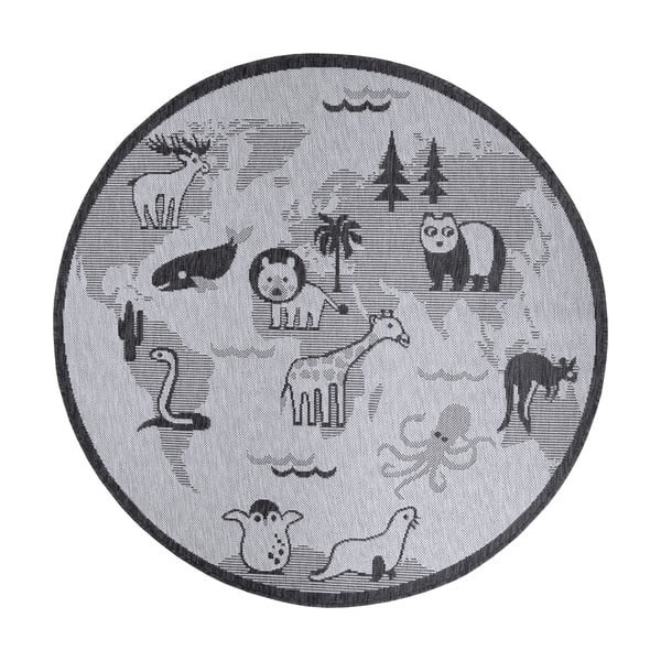 Tappeto rotondo grigio ø 160 cm Animal World - Hanse Home