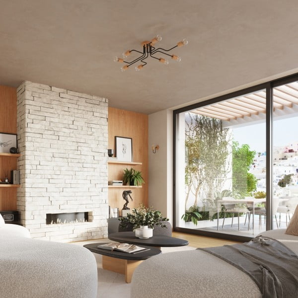 Plafoniera nera/di colore naturale 58x75 cm Dazzle – Sollux-image-4