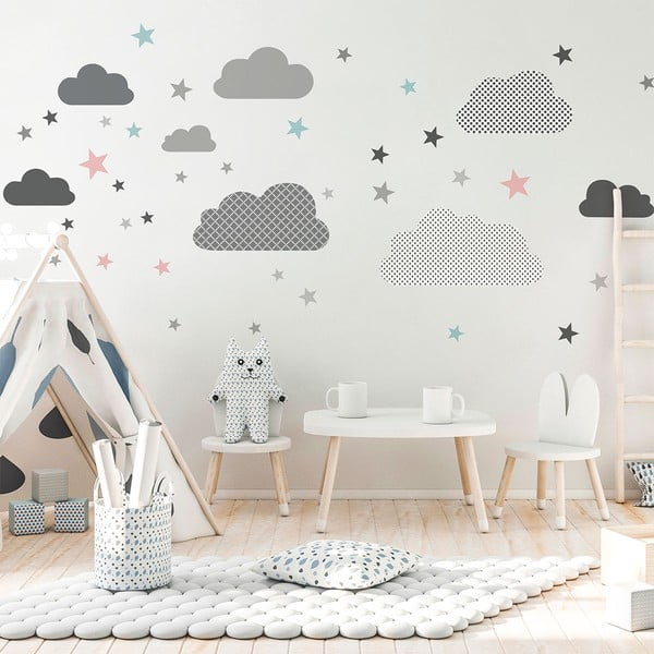 Adesivo murale Nuvole scandinave dall'estremo nord - Ambiance-image-1