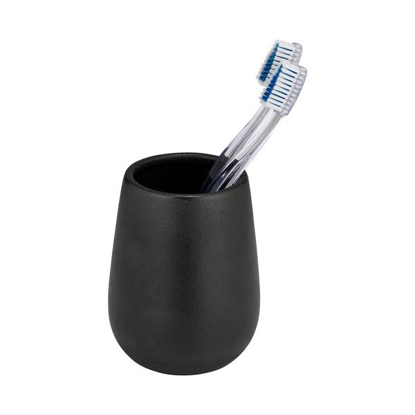 Tazza in ceramica nera per spazzolini da denti Nerno - Wenko-image-1