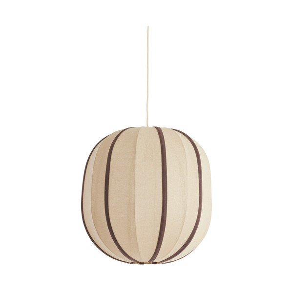 Lampadario color crema con paralume in tessuto Esmiria – Light & Living