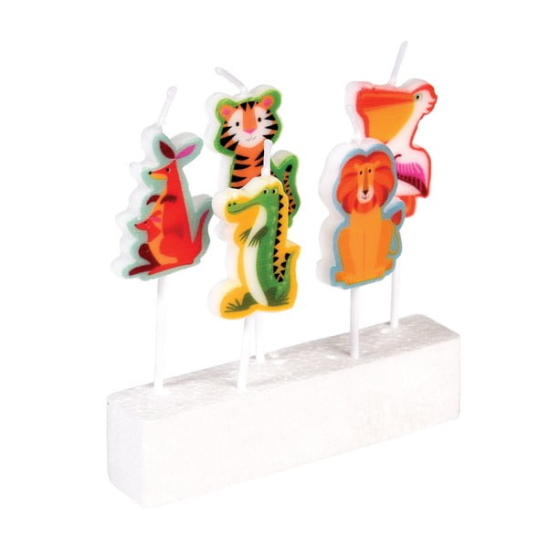Set di 5 candele per torta Colourful Creatures - Rex London-image-2