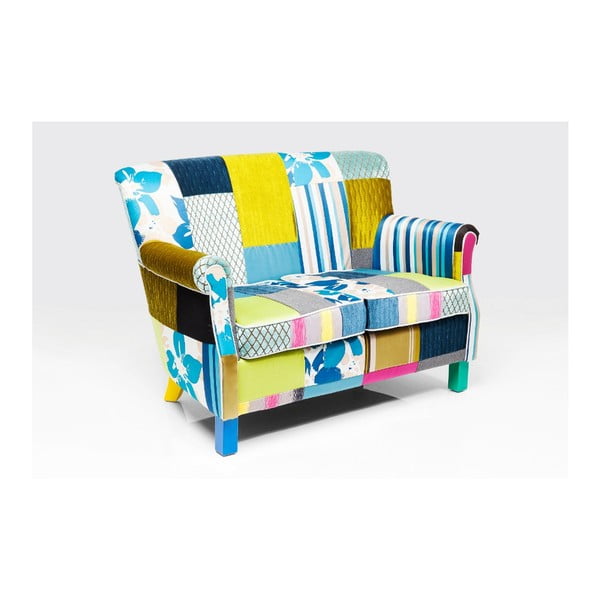 Divano a due posti a righe patchwork - Kare Design-image-1